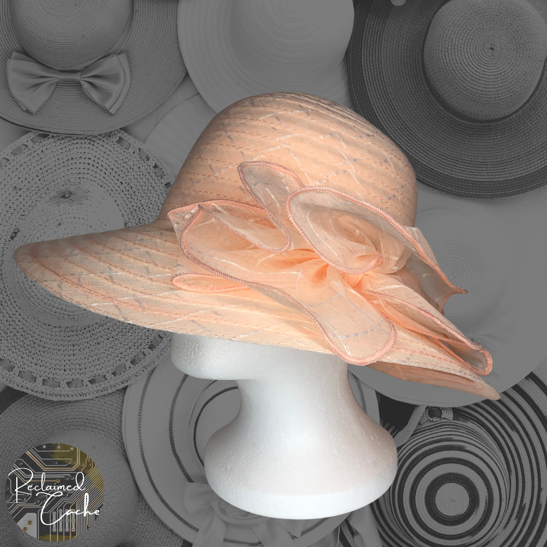 Ellen Tracy Peach Formal Hat Ellen Tracy Peach Formal Hat – Reclaimed Cache main image 4