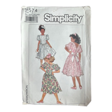 Simplicity 9574 Girls' Dress Pattern - Size 7-8-10-12-14