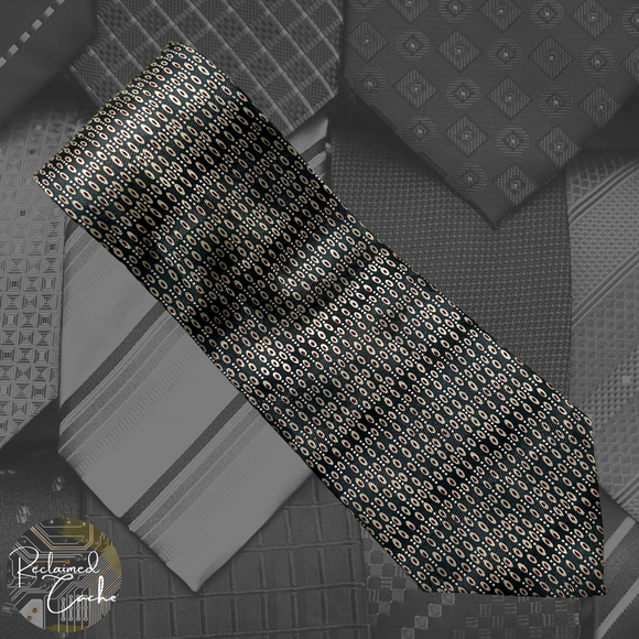 Gray Abstract Dotted Silk Tie