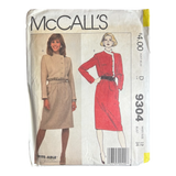 McCall's 9304 Misses' Dress and Belt Pattern - Size 12; Bust 34