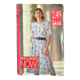 See & Sew Now 5415 Misses' Petite Top & Split Skirt Pattern - Size 6-14