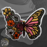 Multicolor Floral Butterfly Iron On Patch
