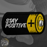 Stay Positive Battery Iron On Patch