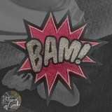 Pink BAM! Iron On Patch