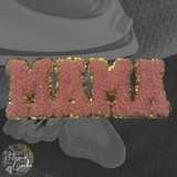 Light Pink and Gold MAMA Iron On Patch Patch
