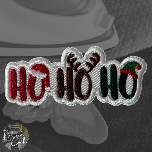 Ho Ho Ho Santa Reindeer Elf Iron On Patch
