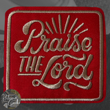 Red Praise The Lord Iron On Patch
