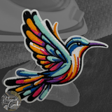 Multicolor Colorful Hummingbird Iron On Patch