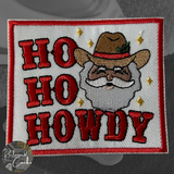 Ho Ho Howdy Cowboy Santa Iron On Patch