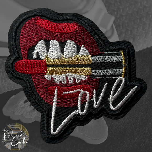 Love Lips Lipstick Iron On Patch