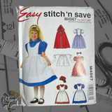 McCall's M4567 Children's and Girls' Storybook Costumes Pattern  - Size A (3-4, 5-6, 7-8)