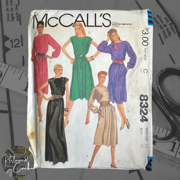 McCall's 8324 Misses' Dress Pattern - Size 14; Bust 36
