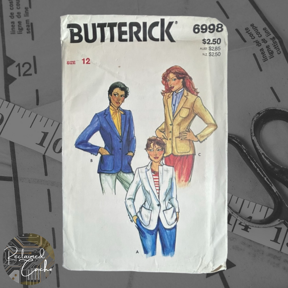 Butterick 6998 Misses' Blazer Pattern - Size 12