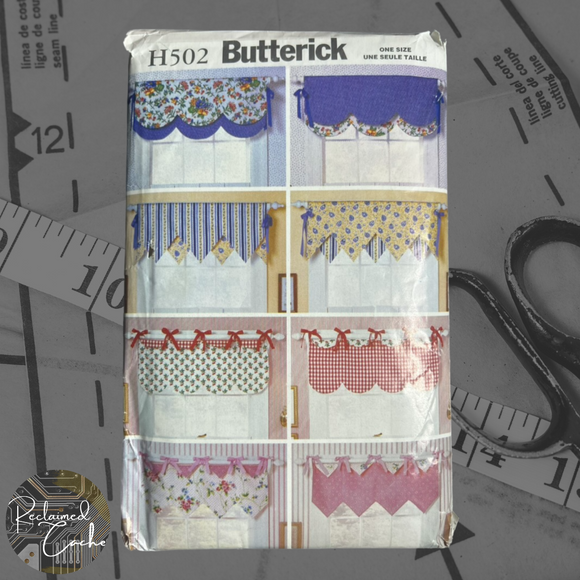 Butterick H502 Easy Reversible Window Valances Pattern  - Size One Size