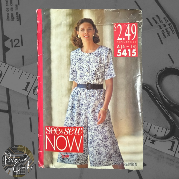 See & Sew Now 5415 Misses' Petite Top & Split Skirt Pattern - Size 6-14