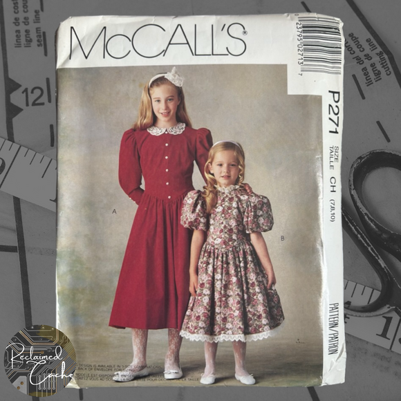 McCall's P271 Children's and Girls' Dress Pattern  - Size 7-8-10