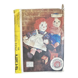 McCall's 2531 Raggedy Ann and Raggedy Andy Stuffed Dolls Pattern - Size One Size