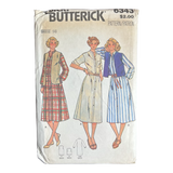 Butterick 6343 Misses' Dress & Vest Pattern - Size 14