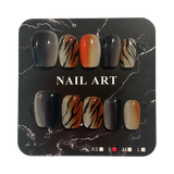 Ombre Tiger Short Square Nails - Size Small
