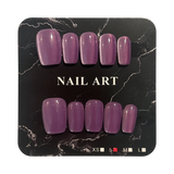 Shimmery Mauve Short Square Nails - Size Small