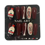 Cola Soda Long Coffin Press On Nails - Size Medium