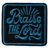 Blue Praise The Lord Iron On Patch