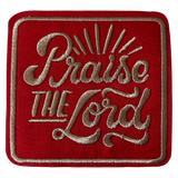 Red Praise The Lord Iron On Patch