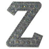 Iridescent Letter Z Iridescent Rhinestone Iron On Patch