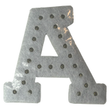 Iridescent Letter A Iridescent Rhinestone Iron On Patch