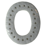 Iridescent Letter O Iridescent Rhinestone Iron On Patch