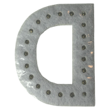 Iridescent Letter D Iridescent Rhinestone Iron On Patch