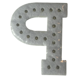 Iridescent Letter P Iridescent Rhinestone Iron On Patch