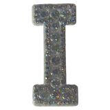 Iridescent Letter I Iridescent Rhinestone Iron On Patch