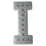 Iridescent Letter I Iridescent Rhinestone Iron On Patch