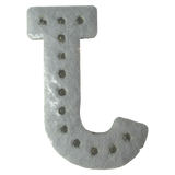 Iridescent Letter J Iridescent Rhinestone Iron On Patch