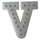 Iridescent Letter V Iridescent Rhinestone Iron On Patch