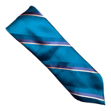 Teal Diagonal Stripe Tie