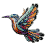 Multicolor Colorful Hummingbird Iron On Patch