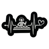 Heartbeat DJ Iron On Patch
