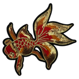 Sequin Goldfish Iron On Patch