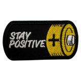 Stay Positive Battery Iron On Patch