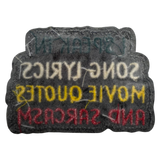 I Speak in Song Lyrics Iron On Patch