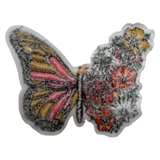 Multicolor Floral Butterfly Iron On Patch