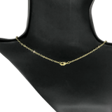 Gold Filigree Leaf Long Chain Necklace
