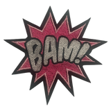 Pink BAM! Iron On Patch