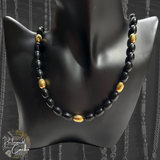 Napier Black and Gold Beaded Necklace