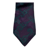 Jimmy Pike Purple and Green Abstract Tie