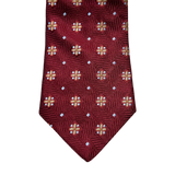 Garnet and Gold Floral Tie