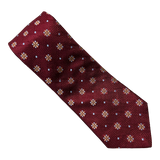 Garnet and Gold Floral Tie