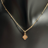Gold Dainty Necklace with Charm